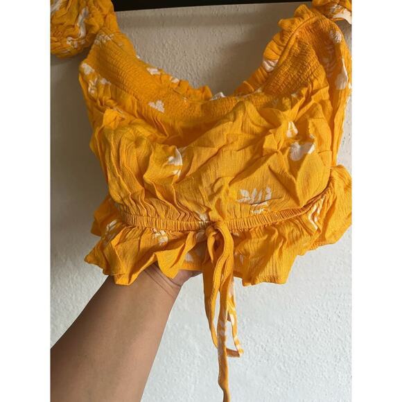 Anthropologie Free The Roses Woman Floral Print Crop Top, Size XS - Picture 4 of 8